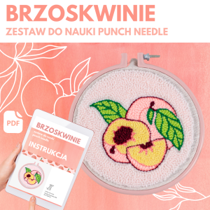 Zestaw do nauki punch needle Brzoskwinie