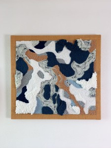 NA ZAMÓWIENIE "Frozen Lake" obraz tekstylny 80x75 cm