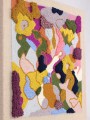 colorful vibrant textured wall tapestry, original art on canvas
