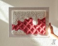 restaurant wall decor raspberry pink waffle.jpg