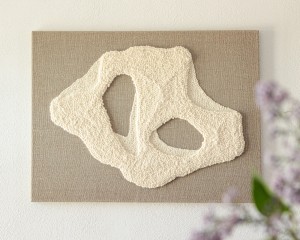 NA ZAMÓWIENIE "Stone I" minimalistyczny obraz tekstylny 80x60 cm 